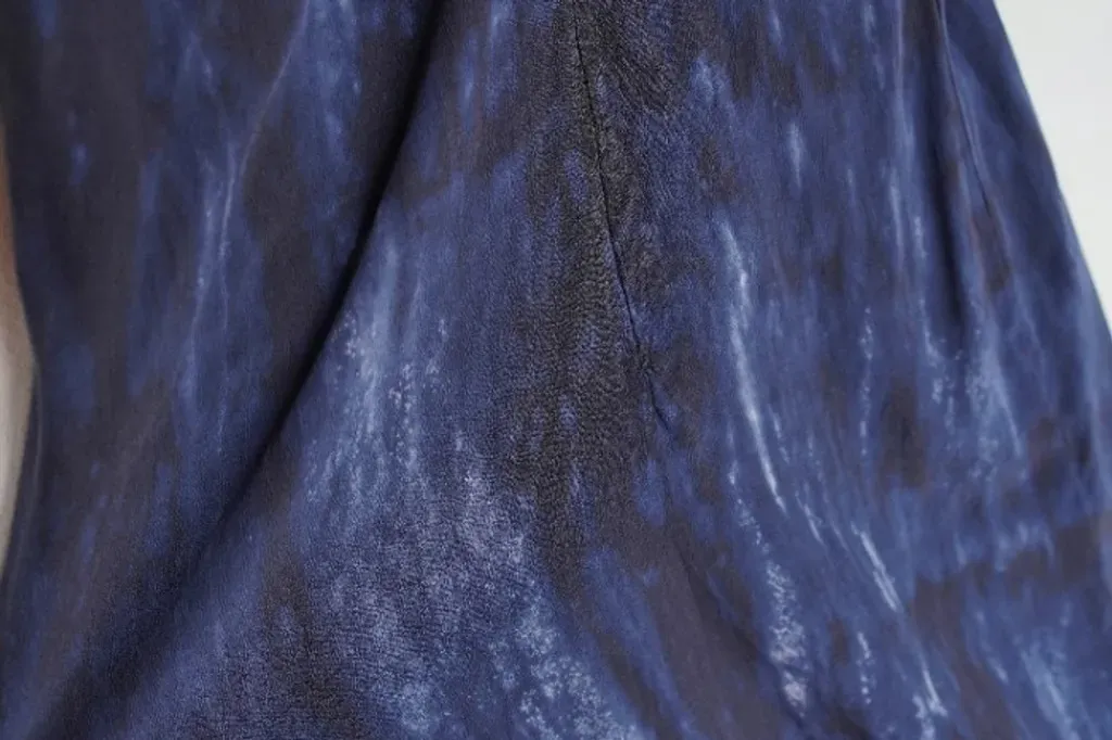 vestido chemise de seda pura