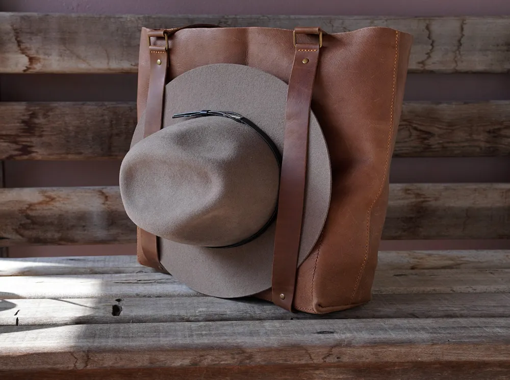 Bolsa tote shopper couro legitimo unisex