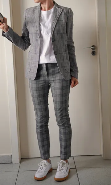 blazer italiano linho xadrez pinko