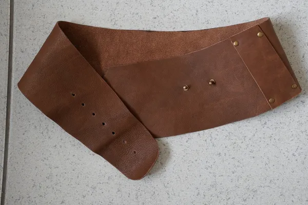 cinto corset de couro legitimo