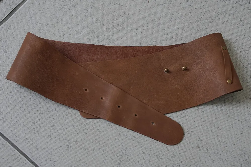 cinto corset de couro legitimo