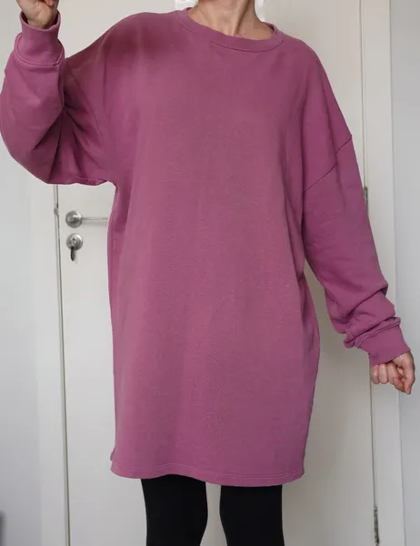 vestido moletom zara oversized