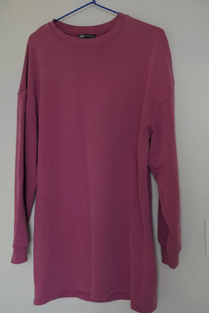 vestido moletom zara oversized