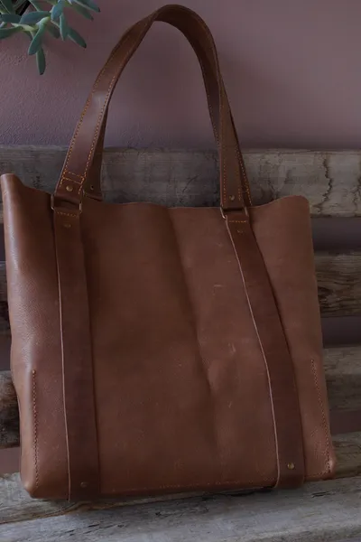 bolsa tote shopper com cinto corset de couro legitimo