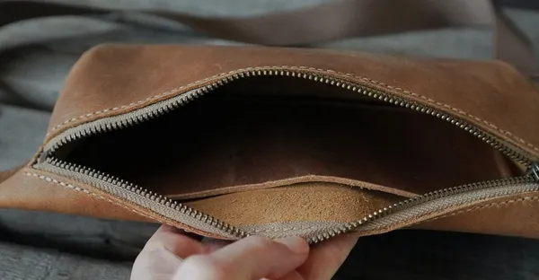 Bolsa Pochete Couro Legitimo Crazy Horse