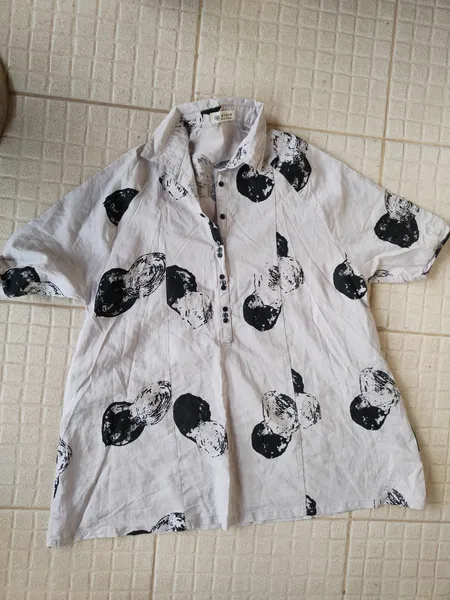 vestido túnica oversized linho algodão