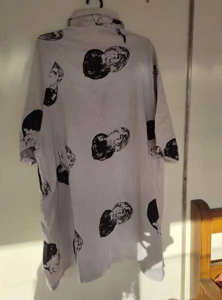 vestido túnica oversized linho algodão