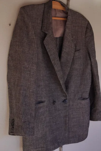 blazer de linho puro grosso