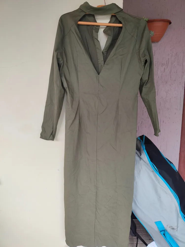 vestido chemise novo asos midi verde g