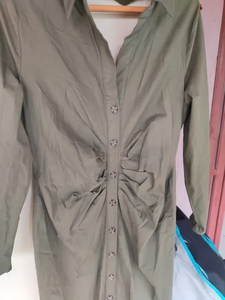 vestido chemise novo asos midi verde g