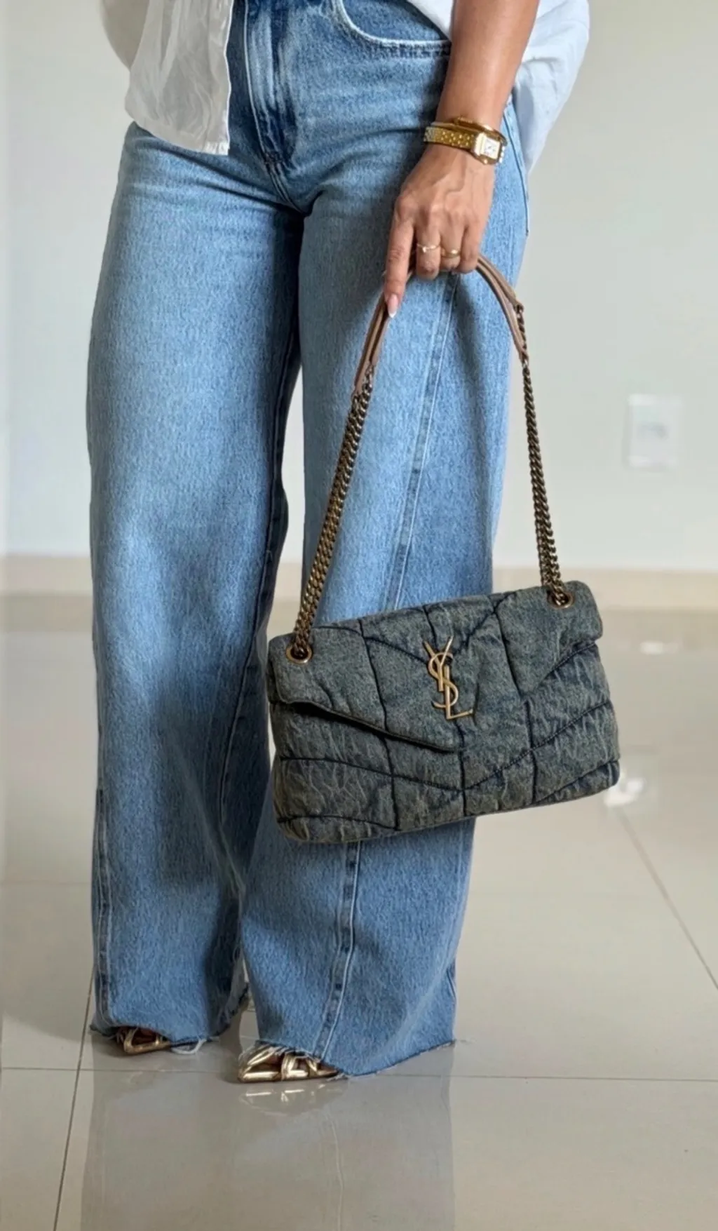 Bolsa de luxo  puffer jeans