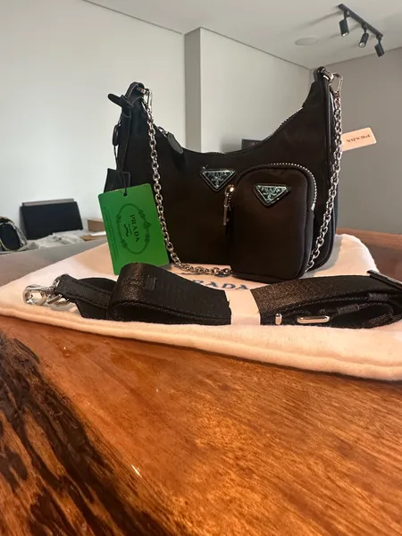 Bolsa Prada 2005 luxo Preta