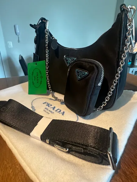 Bolsa Prada 2005 luxo Preta
