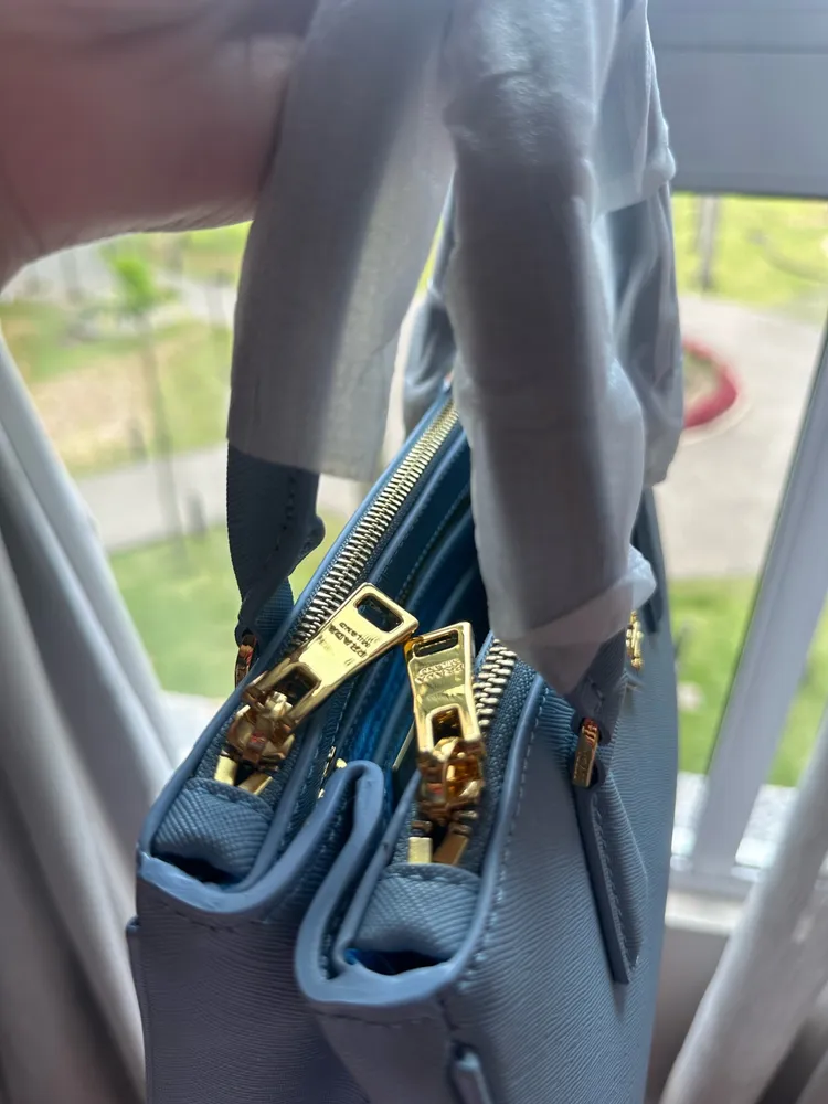Bolsa Prada em couro Saffiano - azul bebê