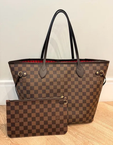 bolsa em couro noverfull damier