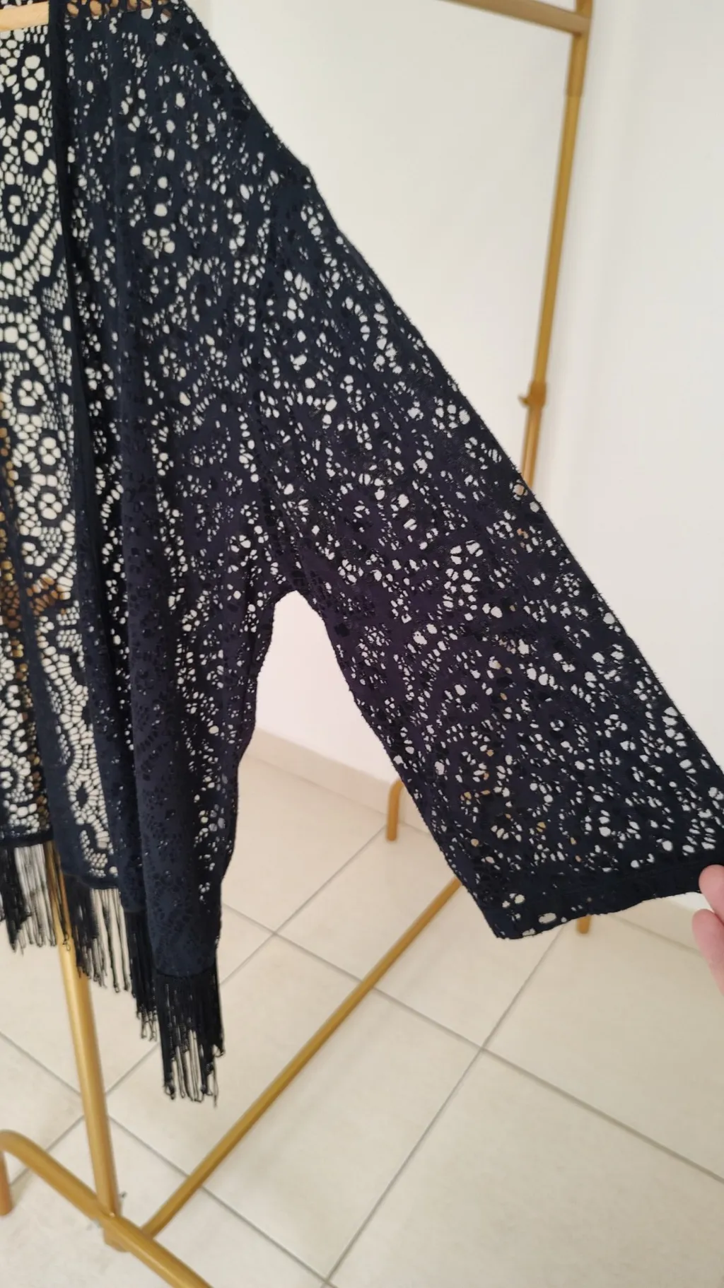 sobre tudo em renda e franjas