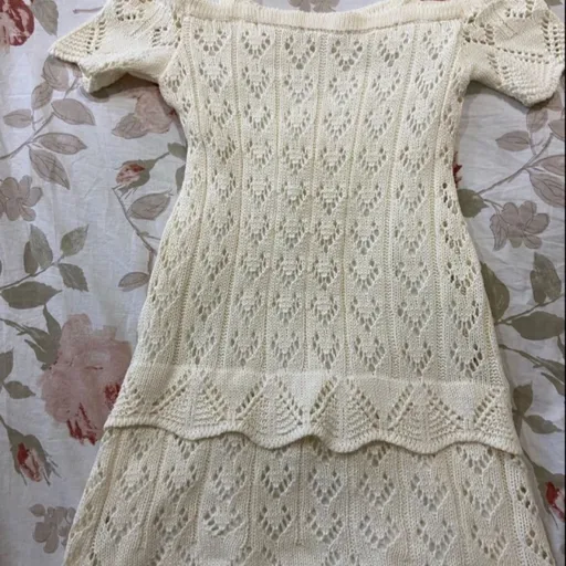 vestido de croche com forro