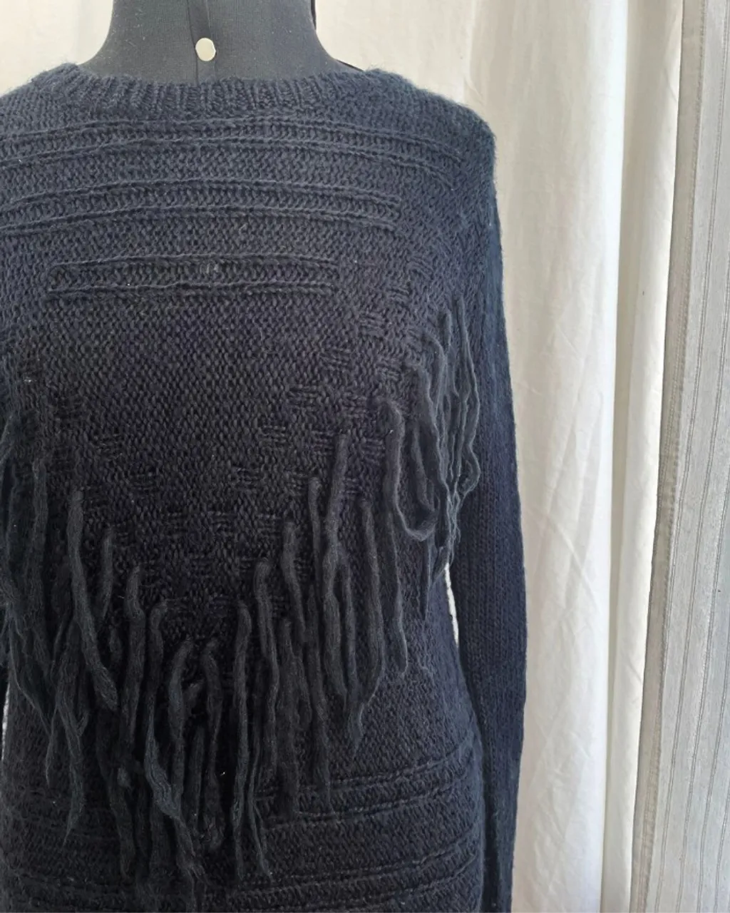 Suéter Tricot Franjado