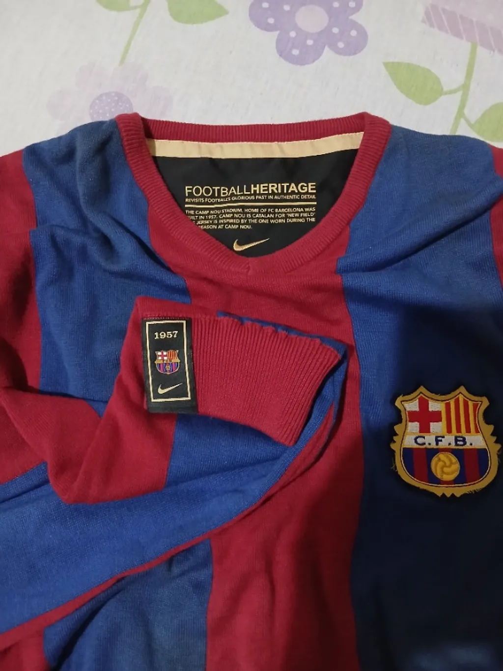 Camisa Nike vintage manga comprida treino Barcelona