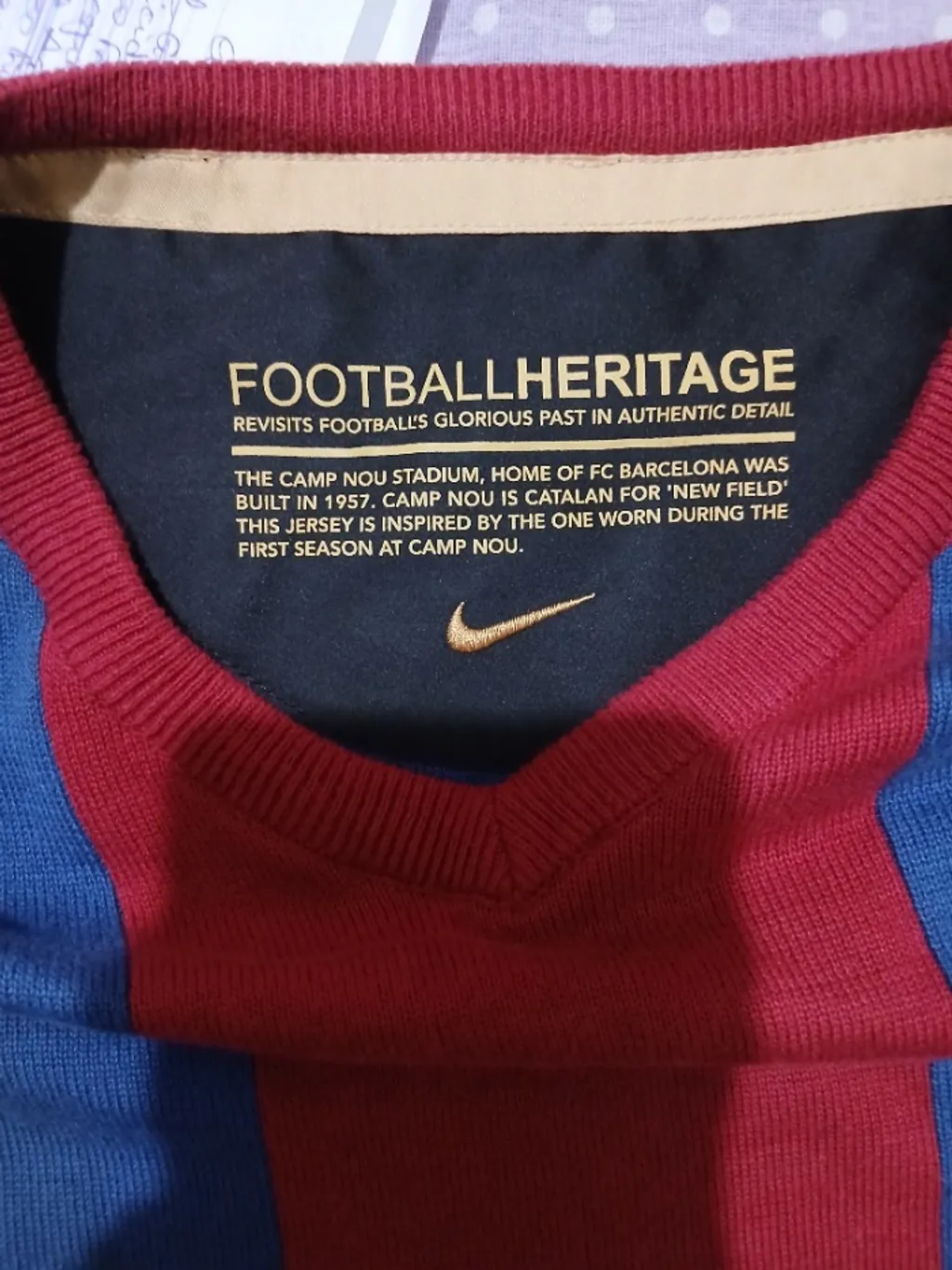 Camisa Nike vintage manga comprida treino Barcelona