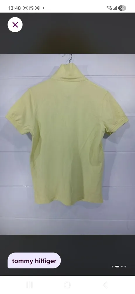 camisa polo tommy hilfiger amarela p