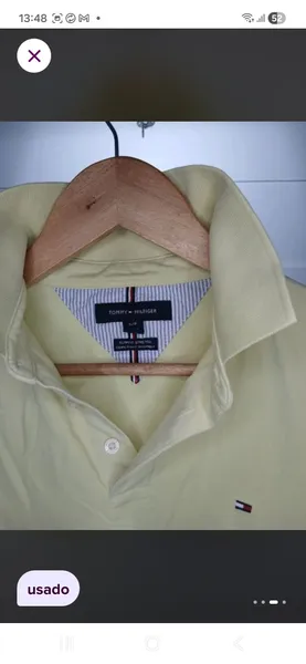 camisa polo tommy hilfiger amarela p
