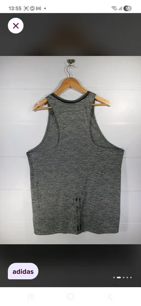 camiseta regata adidas supernova cinza gg