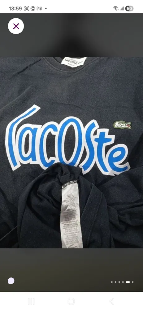 camiseta lacoste tamanho m