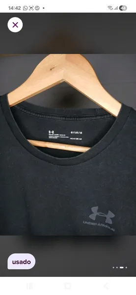 camiseta under armour preta p