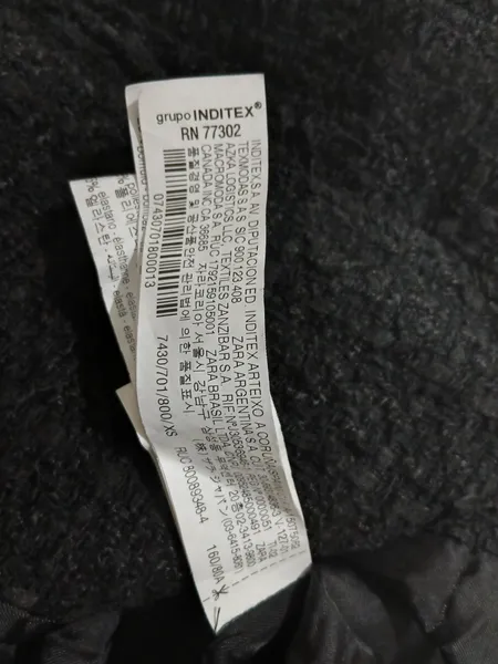jaqueta zara marroquina preta p