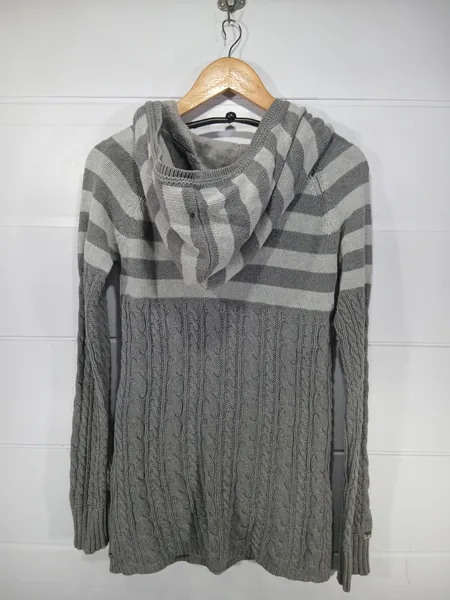 moletom superdry cinza listrado m