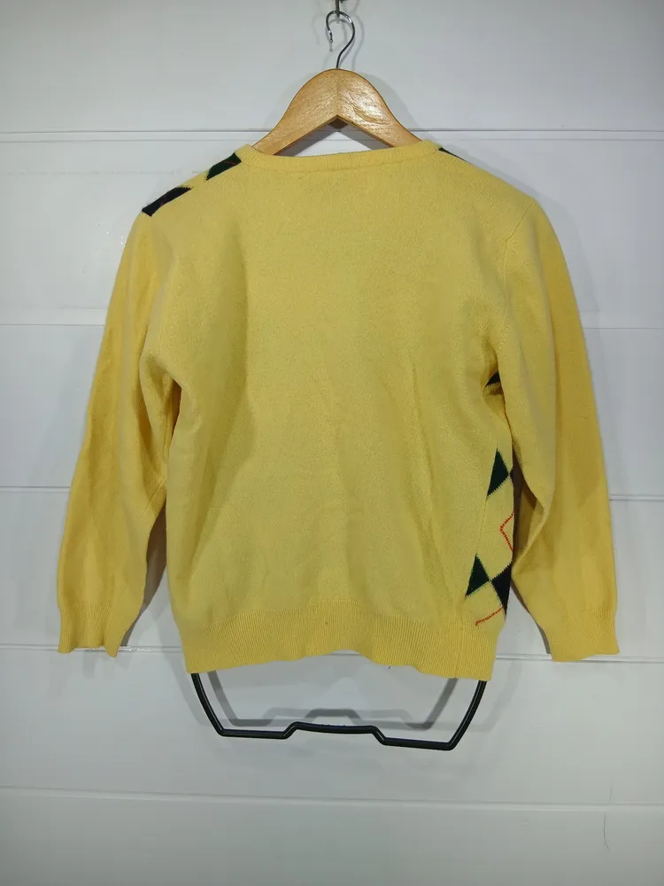 suéter pringle escocês amarelo tamanho p