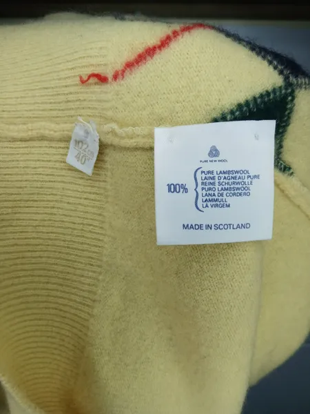 suéter pringle escocês amarelo tamanho p