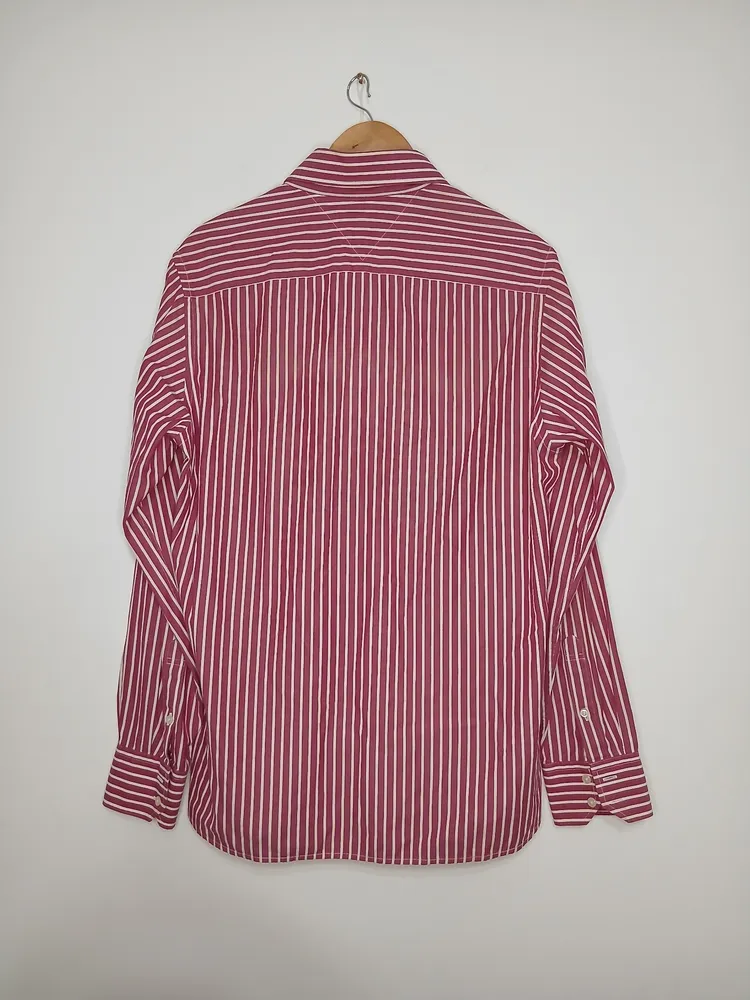 camisa social masculina tommy hilfiger listrada m