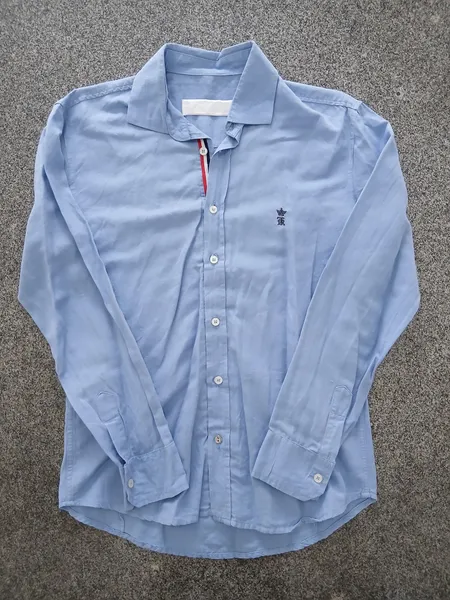 camisa social masculina sergio k azul m