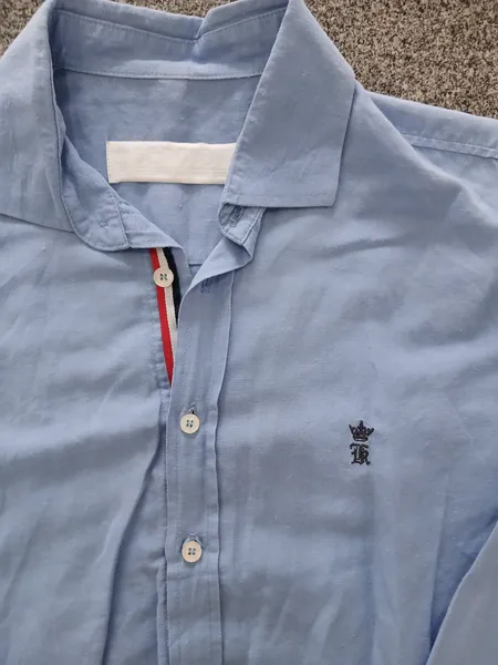 camisa social masculina sergio k azul m