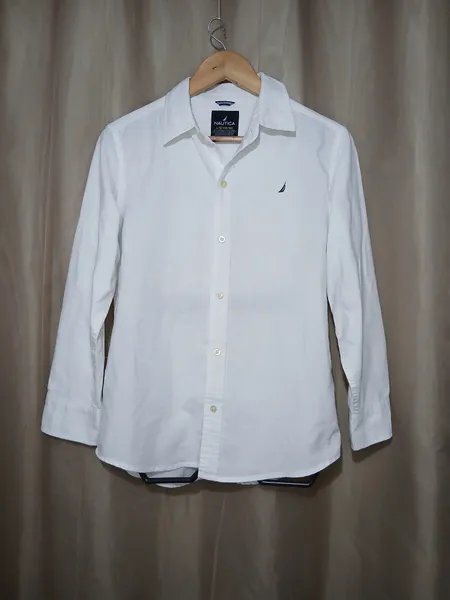 camisa social masculina manga comprida náutica tamanho LG