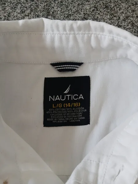 camisa social masculina manga comprida náutica tamanho LG