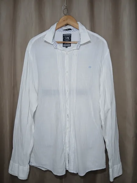camisa social masculina vr branca gg