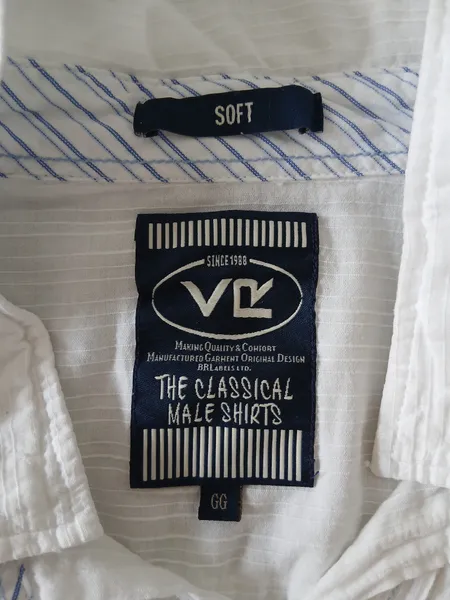 camisa social masculina vr branca gg