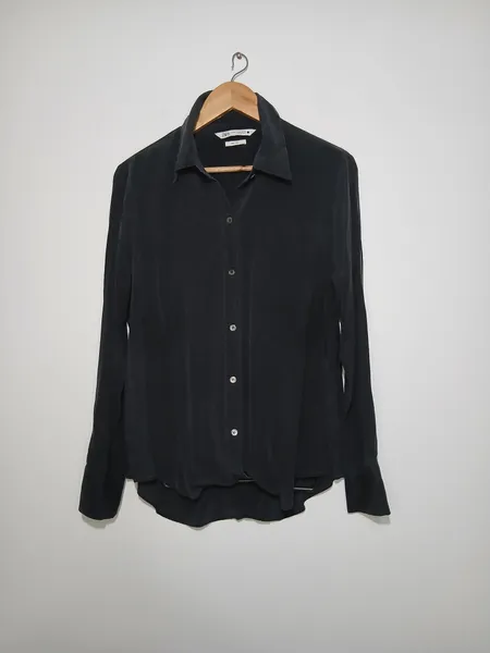 camisa social zara masculina preta g