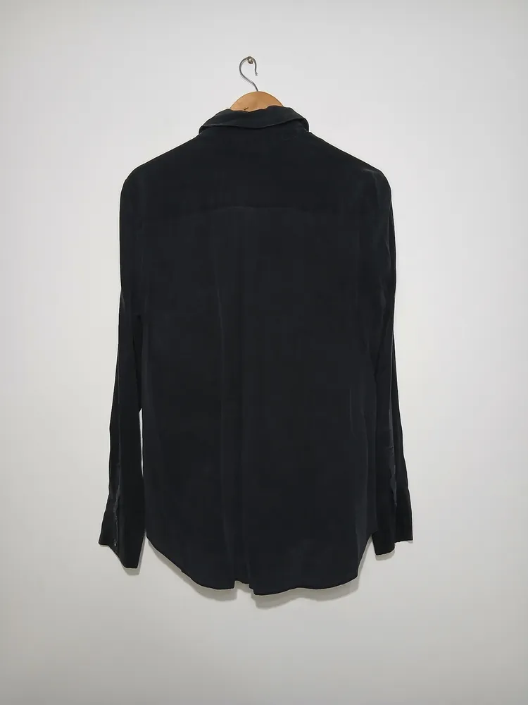 camisa social zara masculina preta g