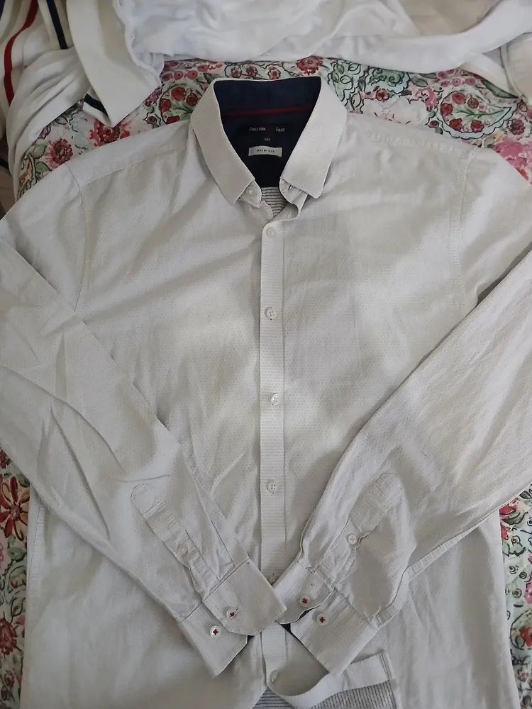 camisa social mas. marca preston field, tamanho 3 m