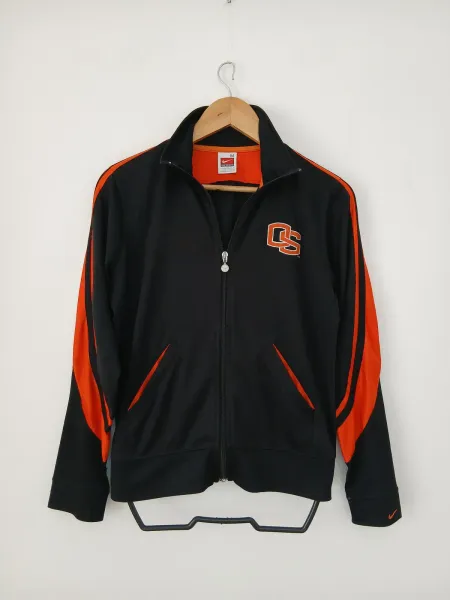 jaqueta nike unissex preta e laranja tamanho m