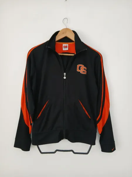 jaqueta nike unissex preta e laranja tamanho m
