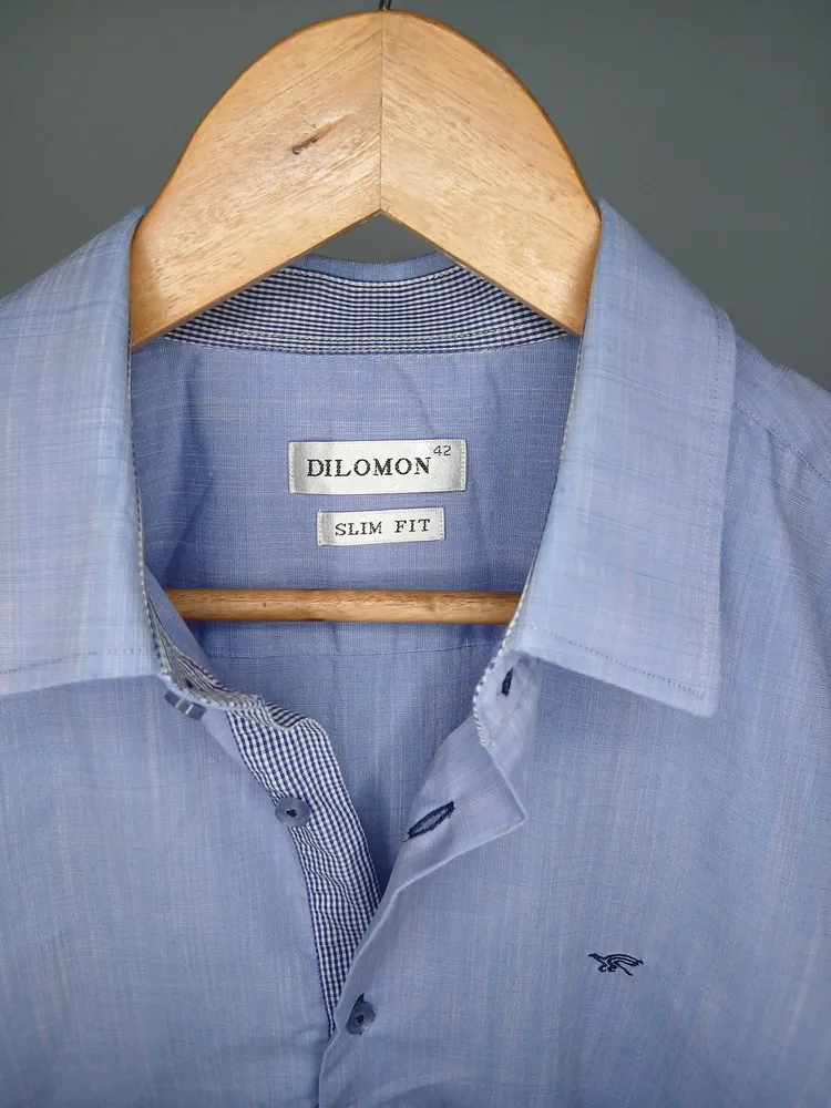 camisa social masculina dilomon slim fit 42