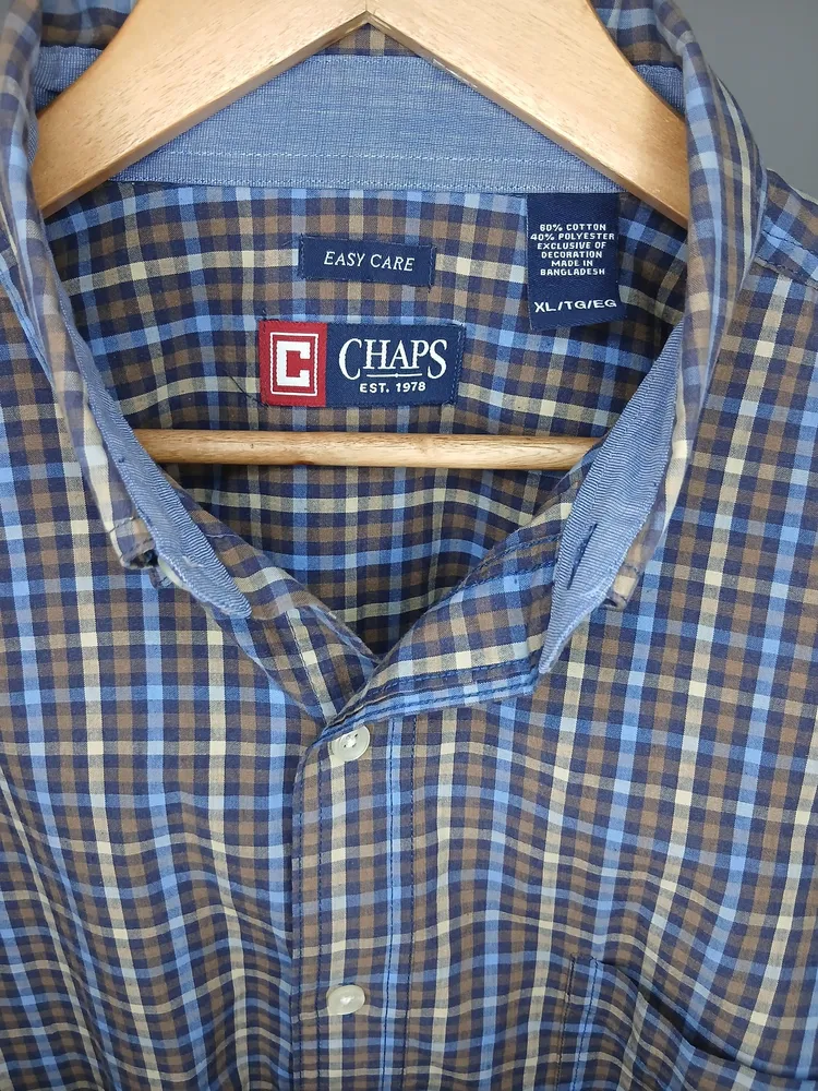 camisa social masculina chaps xadrez gg