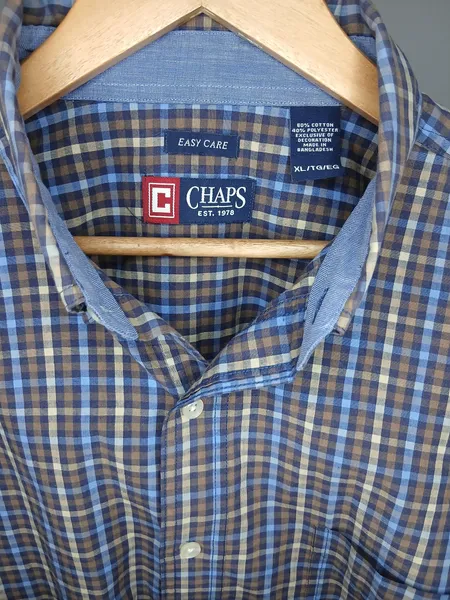 camisa social masculina chaps xadrez gg