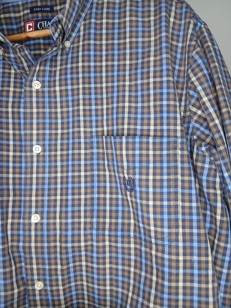 camisa social masculina chaps xadrez gg