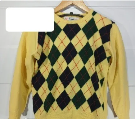 suéter pringle escocês amarelo tamanho p